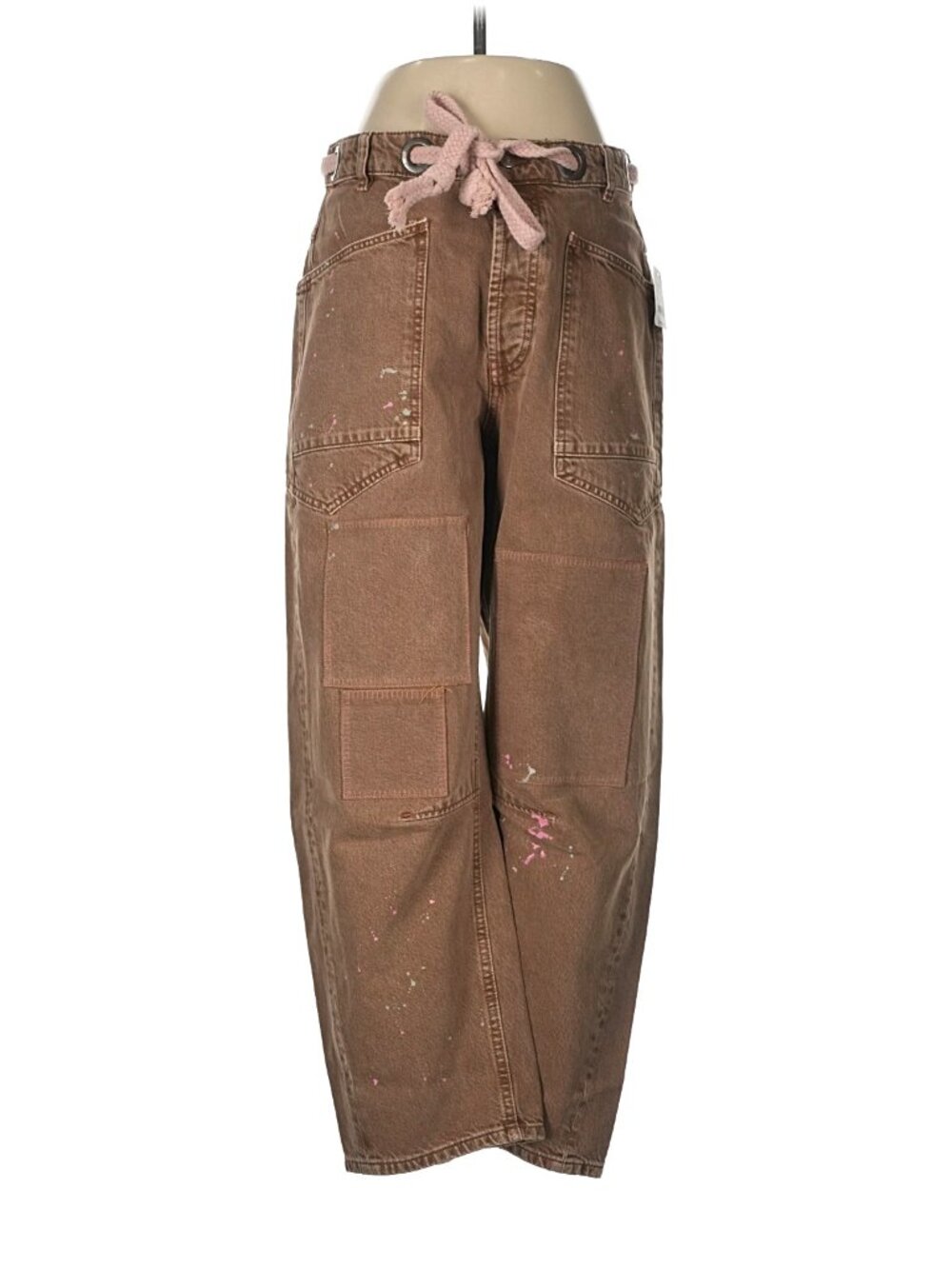 We The Free Brown Patchwork Utility Jeans - Picture 11 of 12
